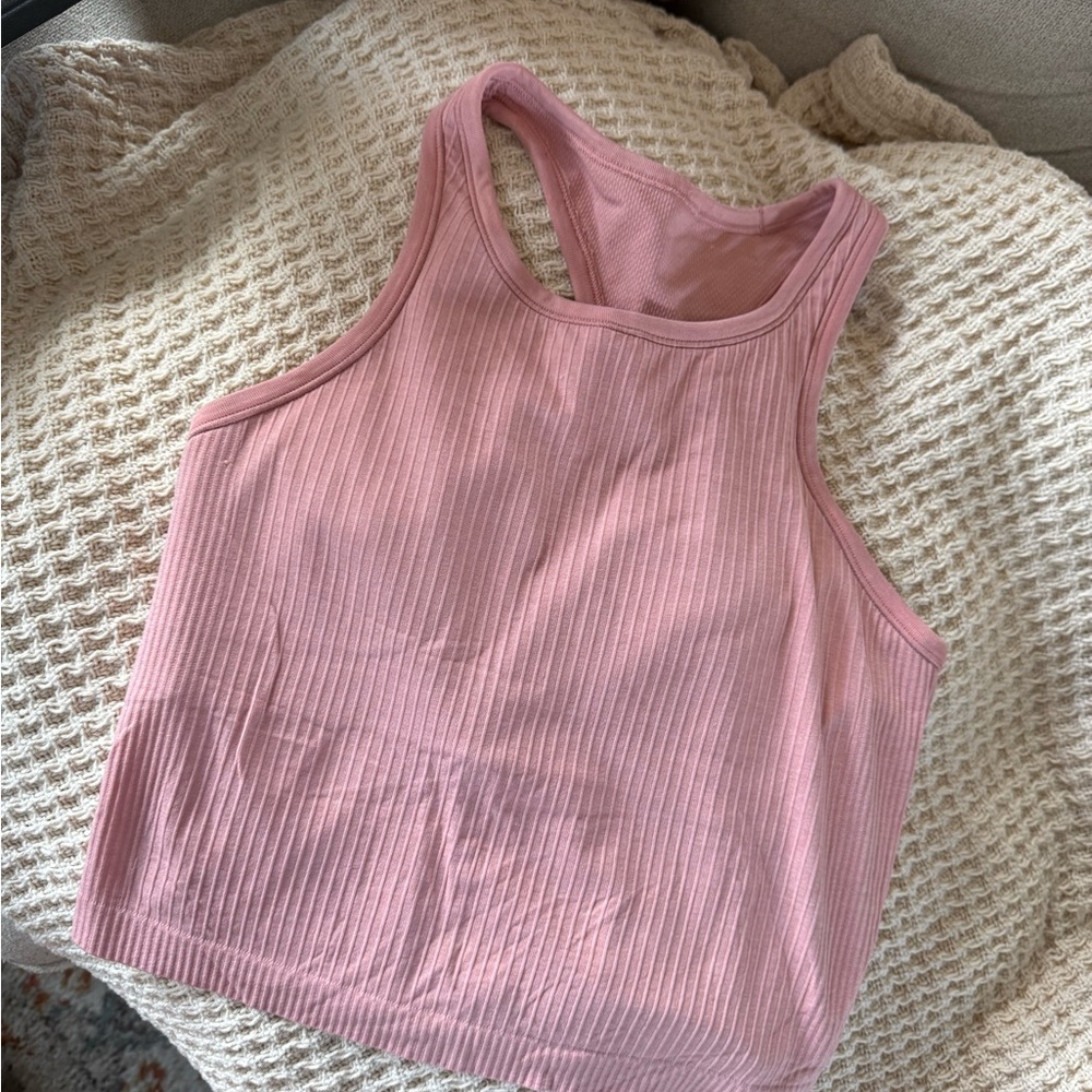 lululemon athletica Pink Ribbed Tank Top
